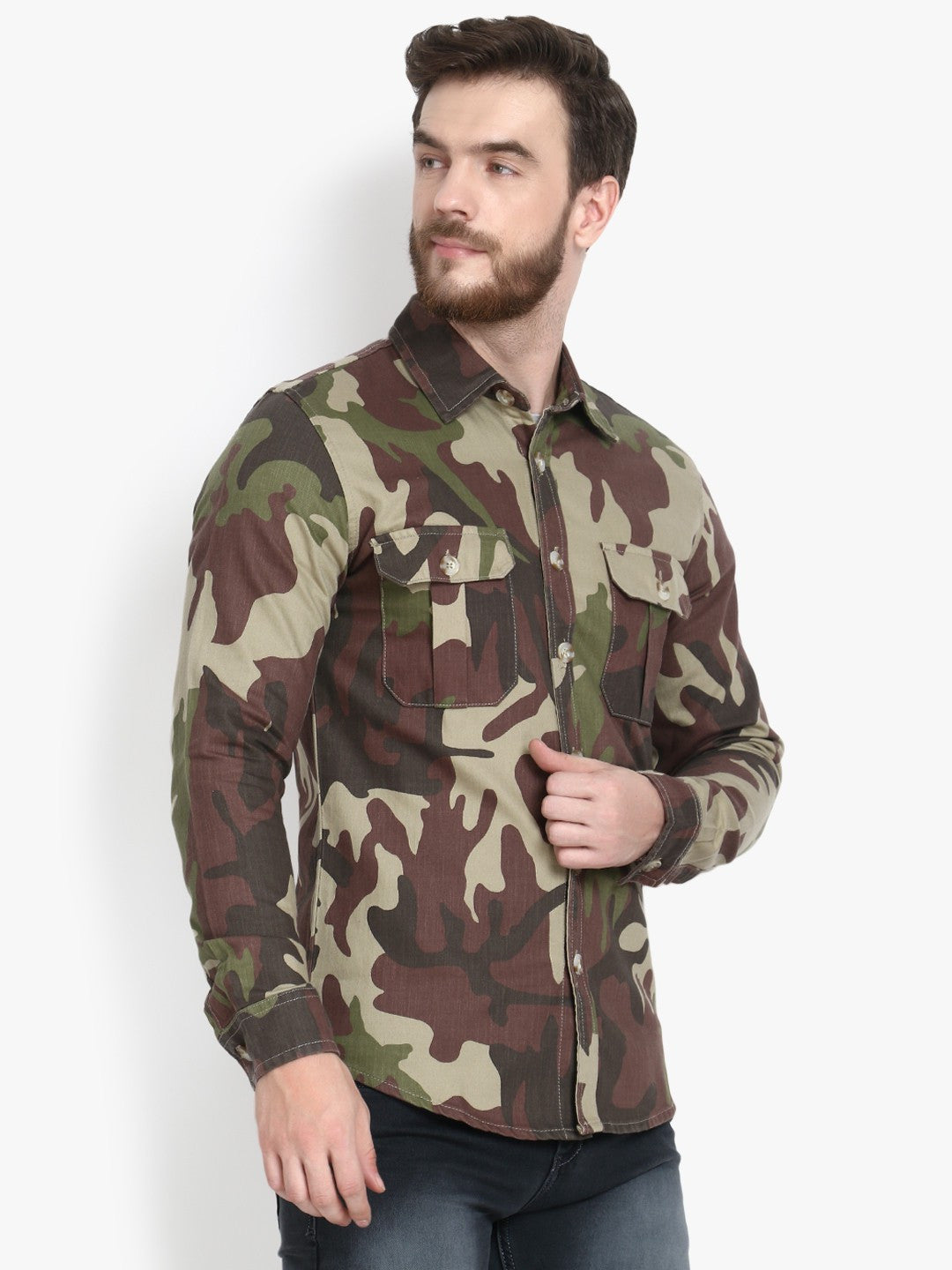 KOTTY Full Sleeve Printed Men Denim Jacket 