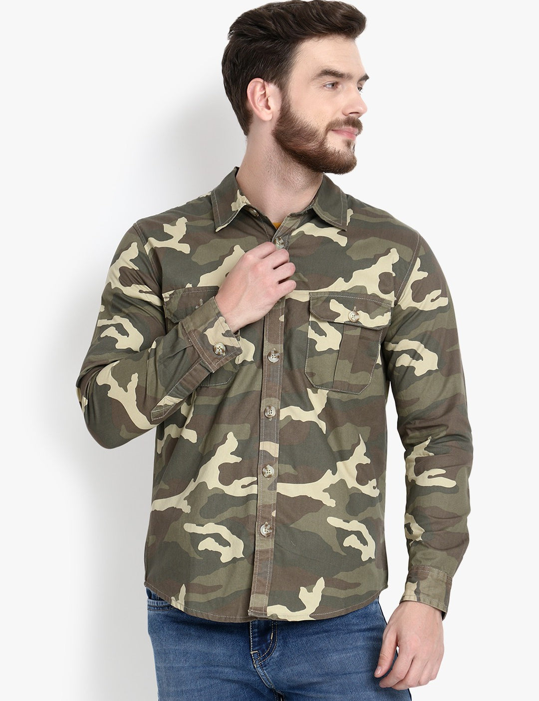KOTTY Full Sleeve Printed Men Denim Jacket 