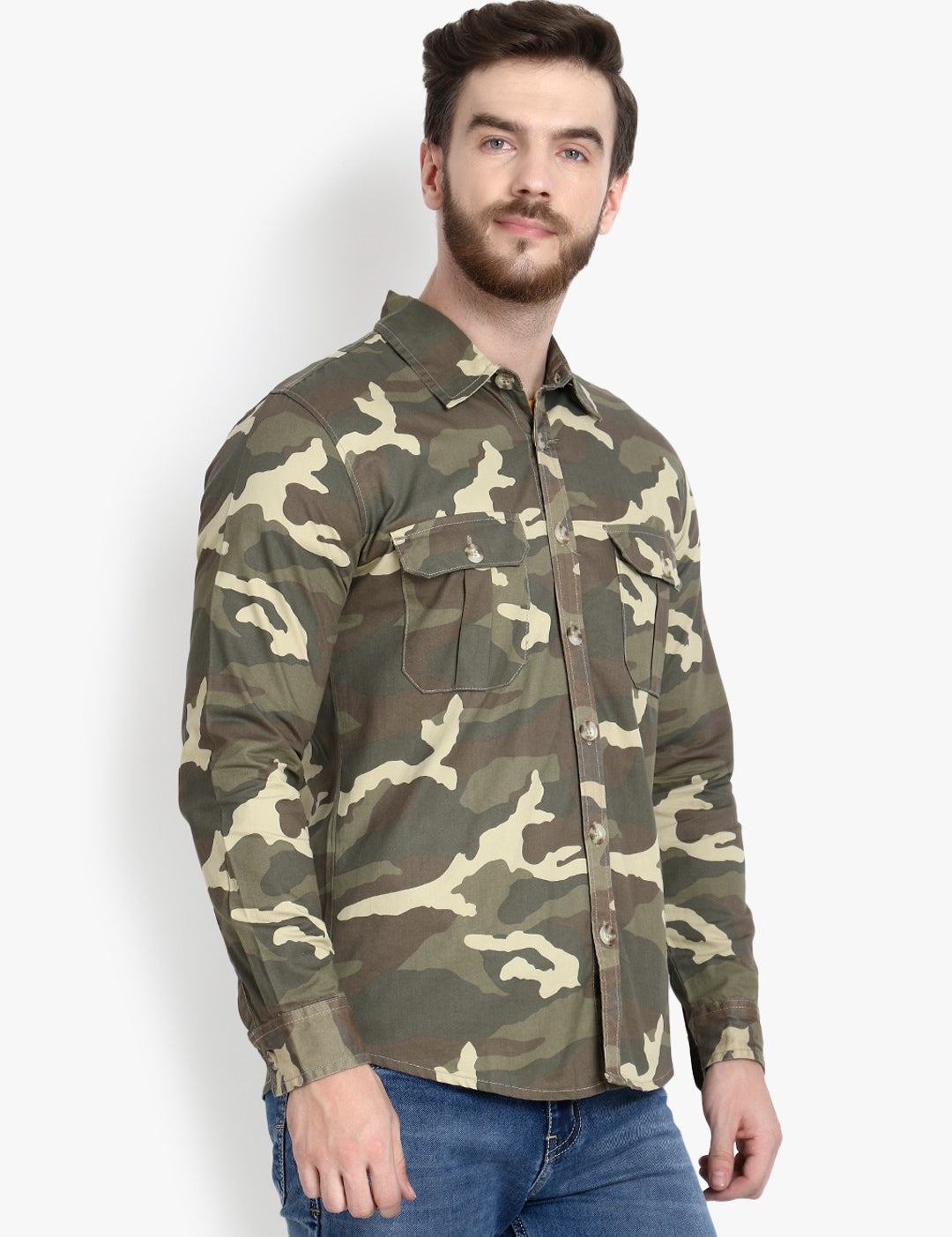 KOTTY Full Sleeve Printed Men Denim Jacket 
