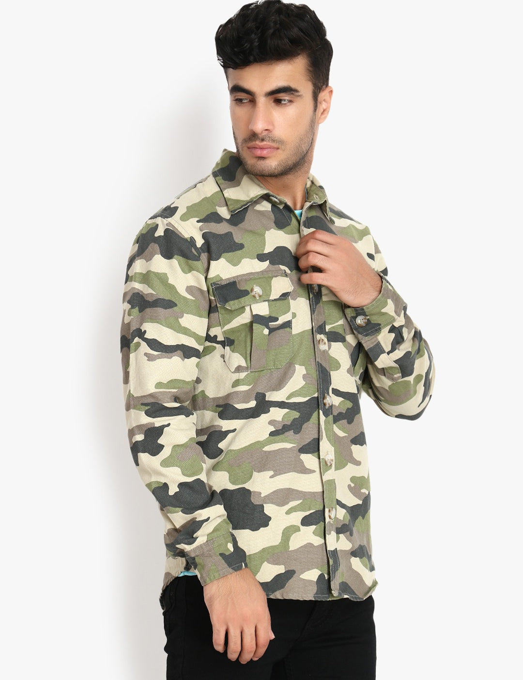 KOTTY Men Printed Casual Multicolor Shirt 