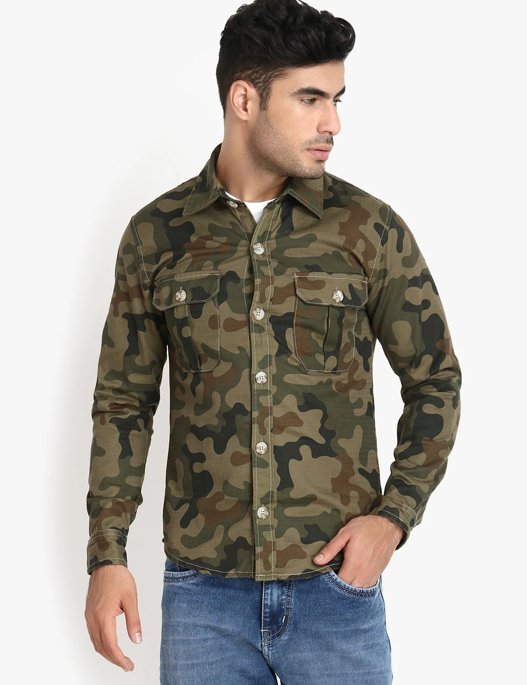 KOTTY Full Sleeve Printed Men Denim Jacket 