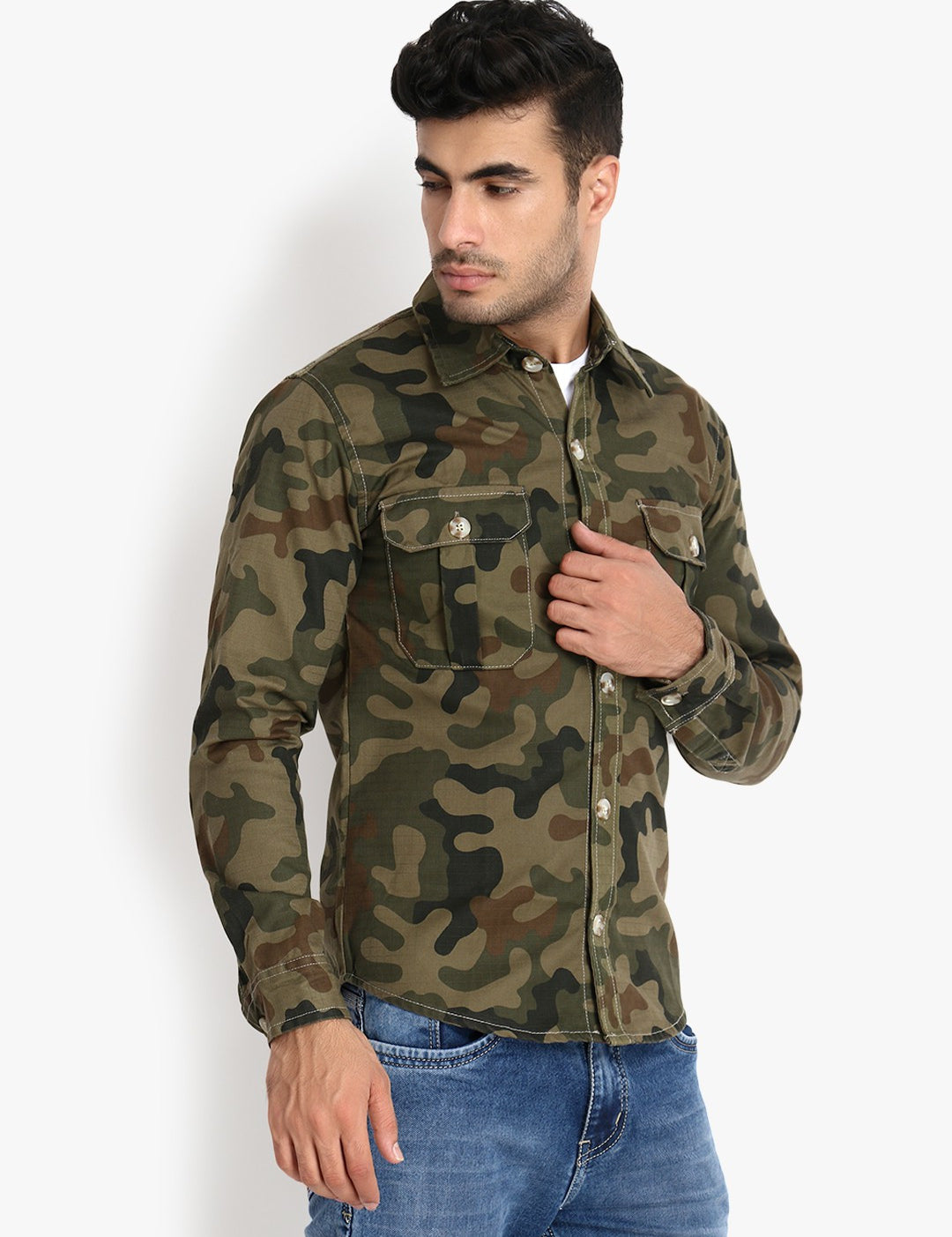 KOTTY Full Sleeve Printed Men Denim Jacket 