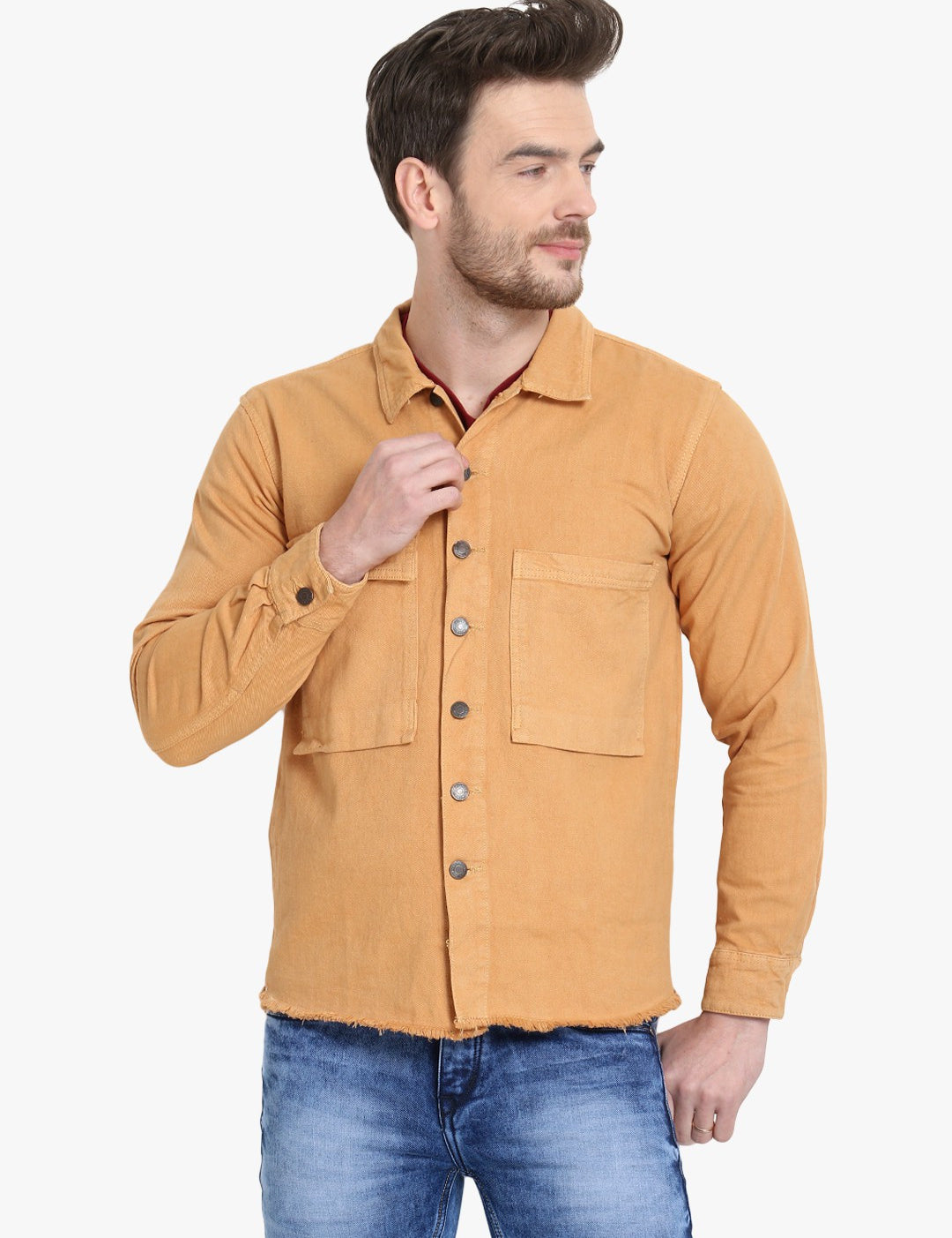 KOTTY Full Sleeve Solid Men Denim Jacket 