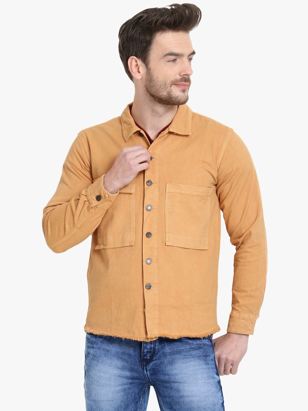 KOTTY Full Sleeve Solid Men Denim Jacket 