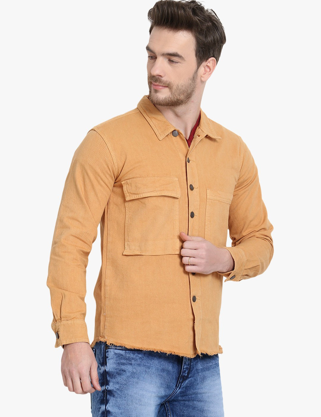 KOTTY Full Sleeve Solid Men Denim Jacket 