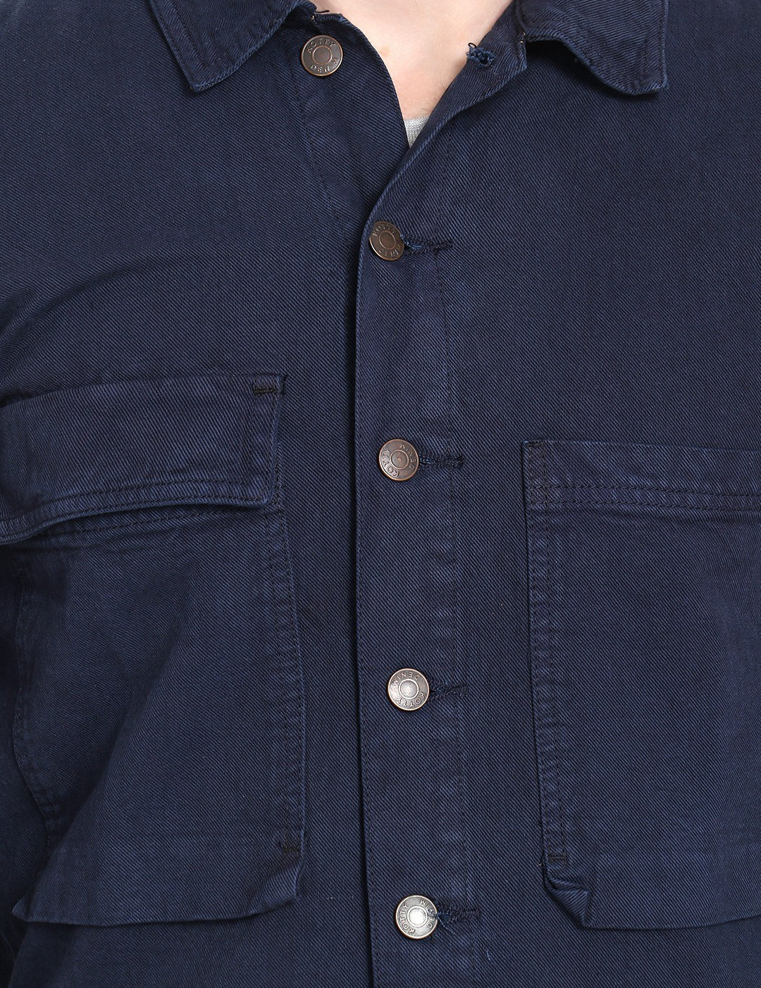 KOTTY Full Sleeve Solid Men Denim Jacket 