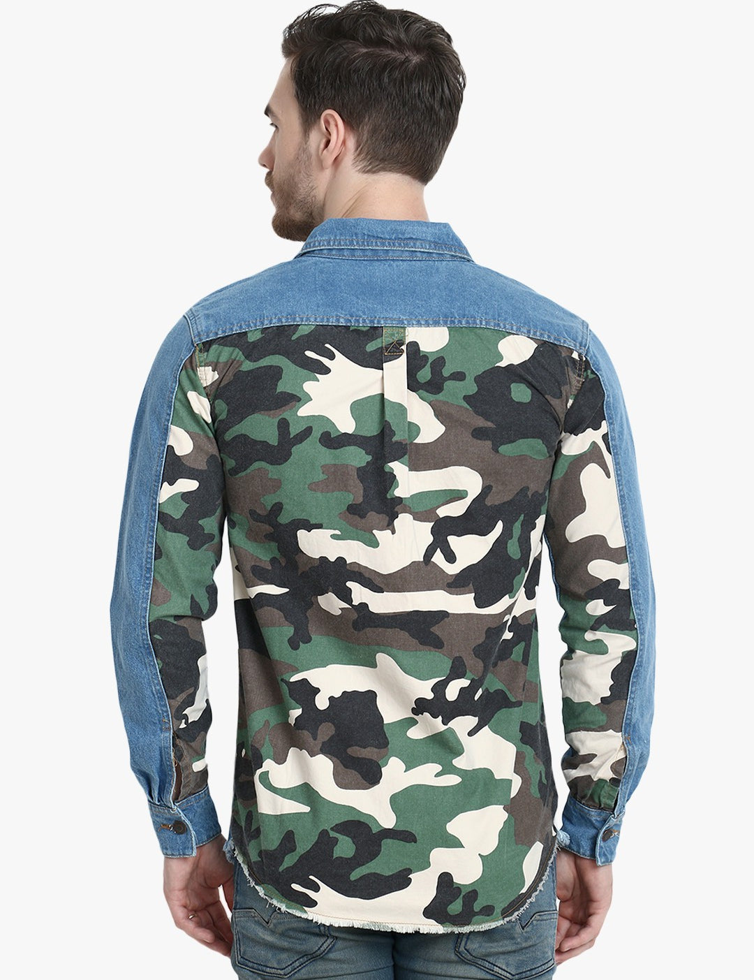 KOTTY Full Sleeve Printed Men Denim Jacket 