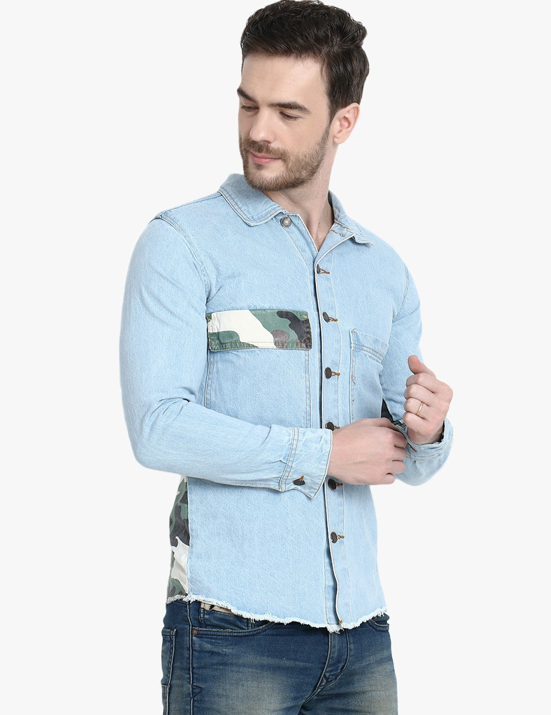 KOTTY Full Sleeve Printed Men Denim Jacket 