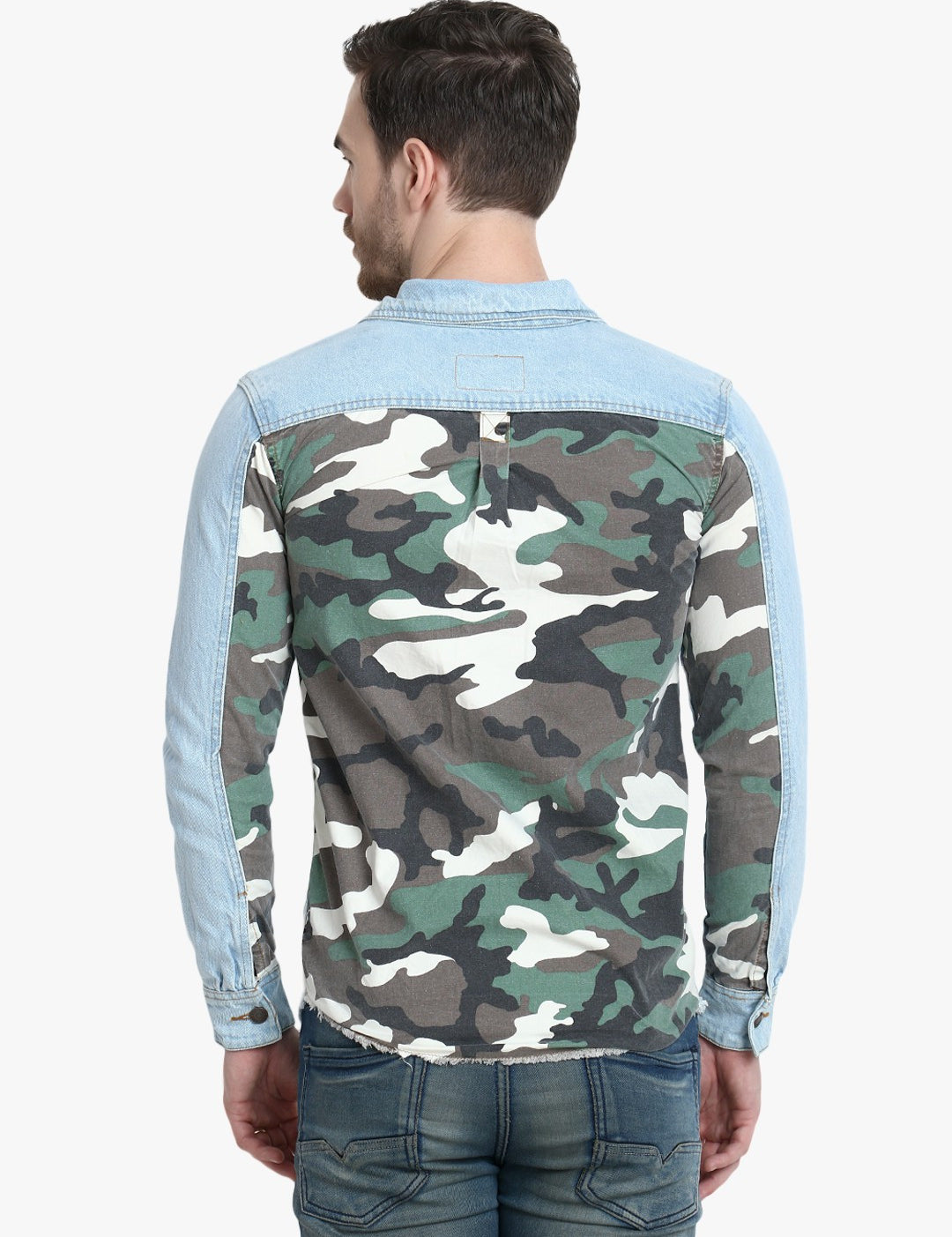 KOTTY Full Sleeve Printed Men Denim Jacket 