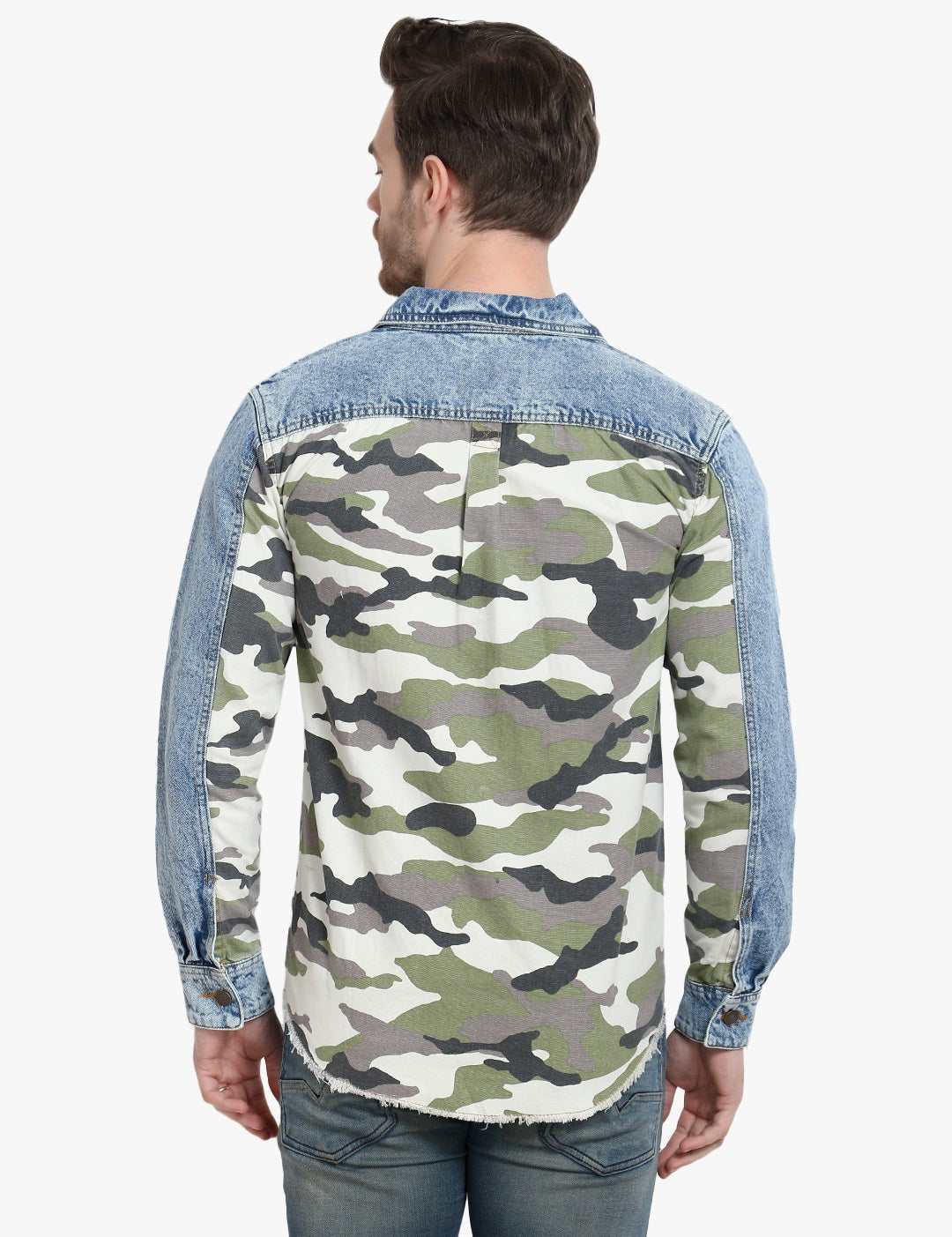 KOTTY Full Sleeve Washed, Printed Men Denim Jacket 
