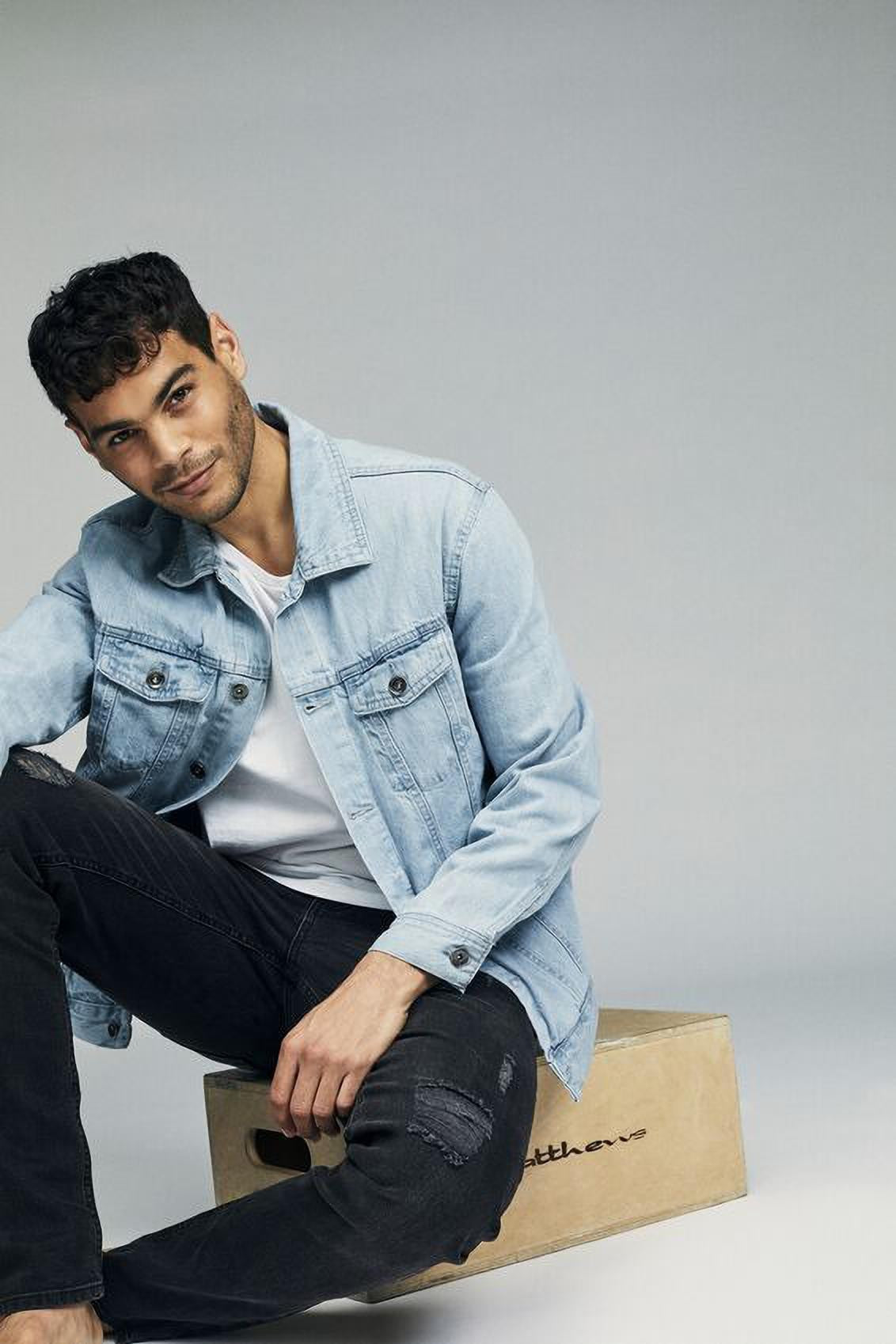 KOTTY Full Sleeve Washed Men Denim Jacket 