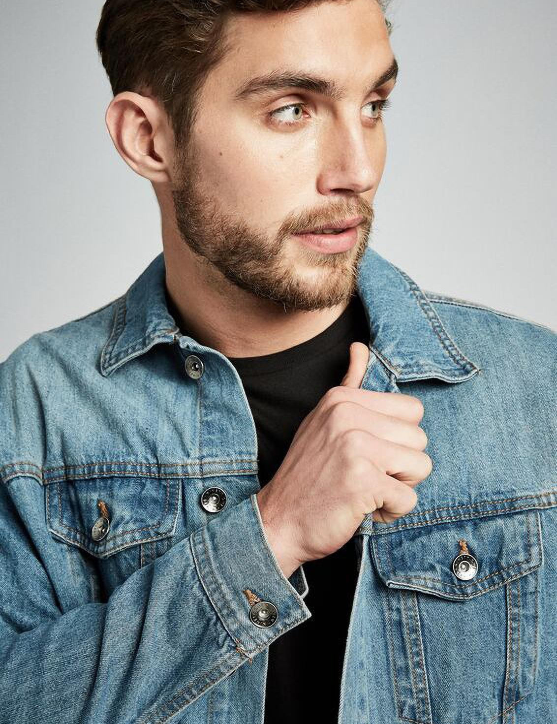KOTTY Full Sleeve Washed Men Denim Jacket 