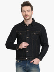 KOTTY Full Sleeve Solid Men Denim Jacket 