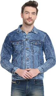 KOTTY Full Sleeve Solid Men Denim Jacket 