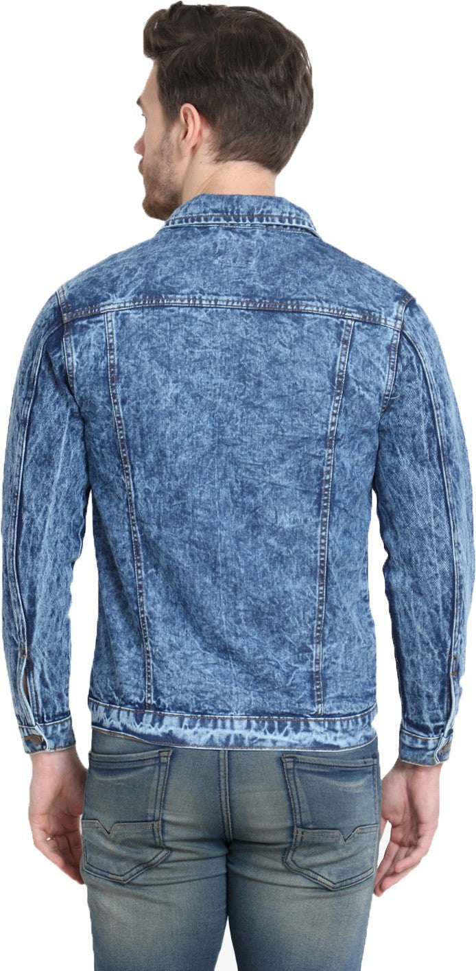 KOTTY Full Sleeve Solid Men Denim Jacket 