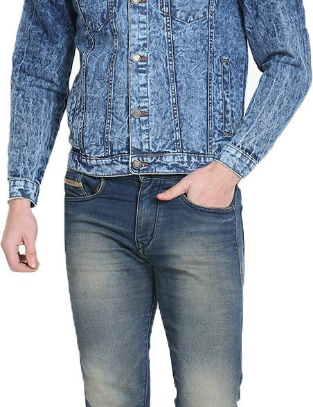 KOTTY Full Sleeve Solid Men Denim Jacket 