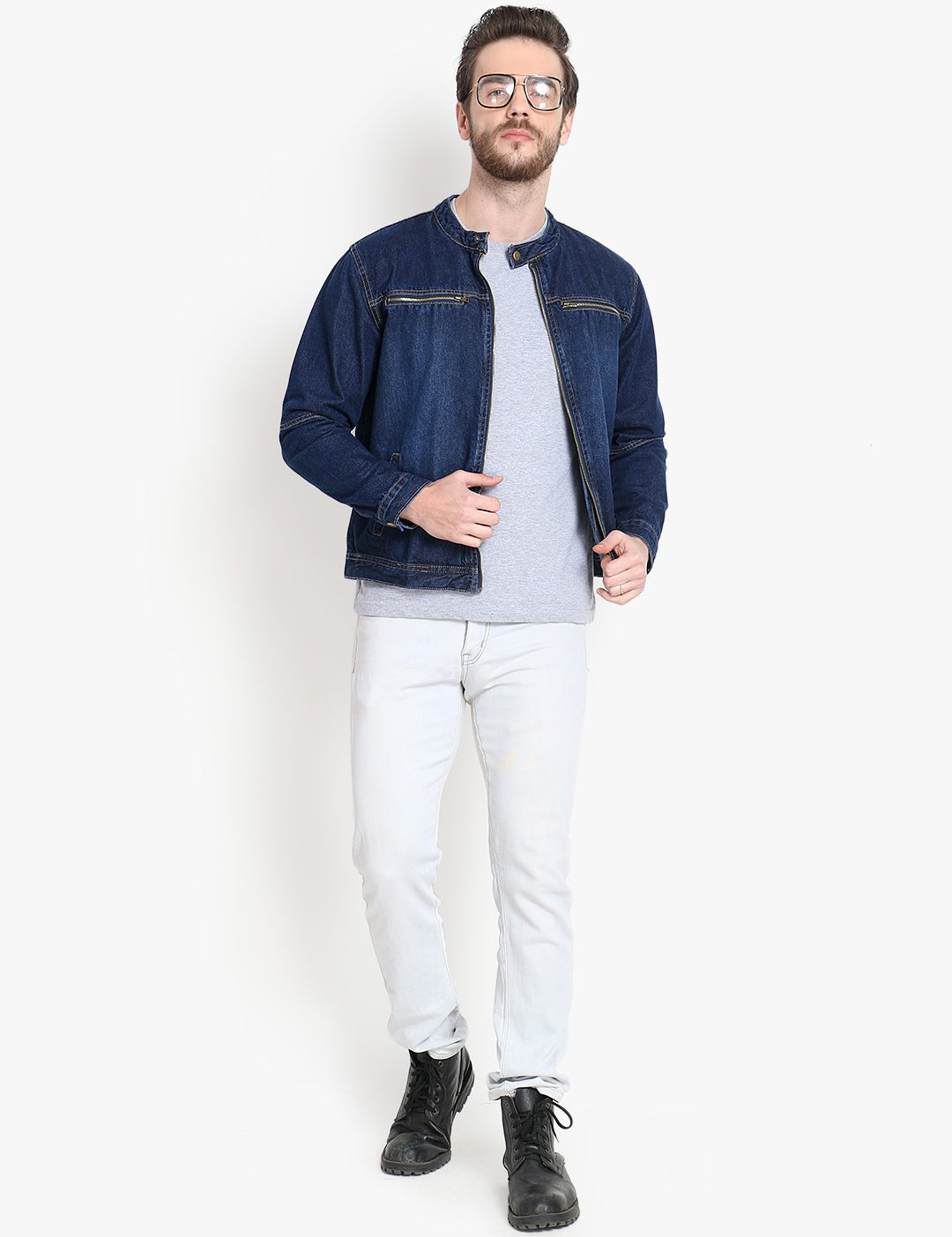 KOTTY Full Sleeve Washed Men Denim Jacket 