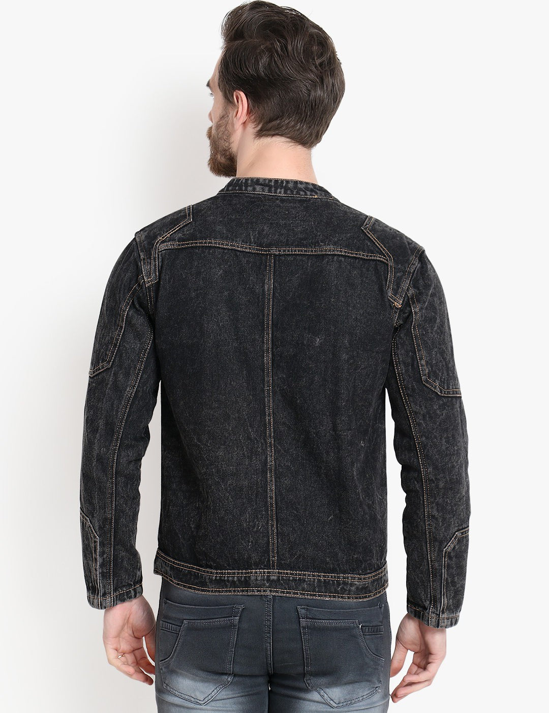 KOTTY Full Sleeve Washed Men Denim Jacket 