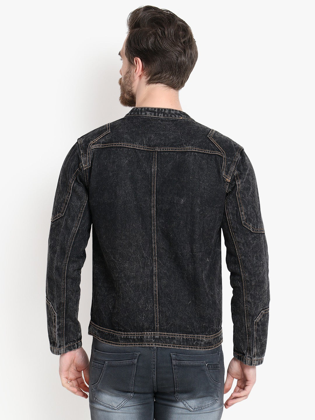 KOTTY Full Sleeve Washed Men Denim Jacket 