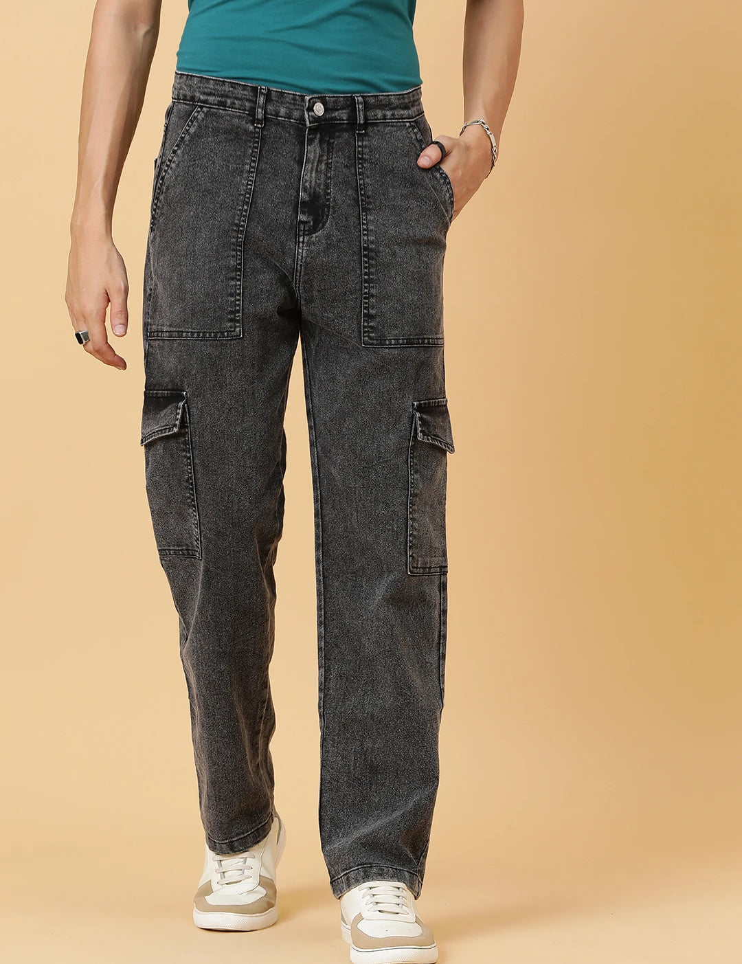 KOTTY Straight Fit Men Grey Jeans