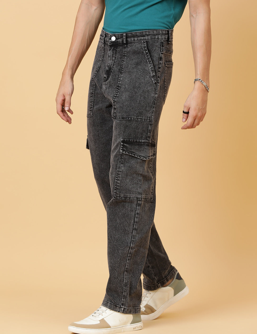 KOTTY Straight Fit Men Grey Jeans