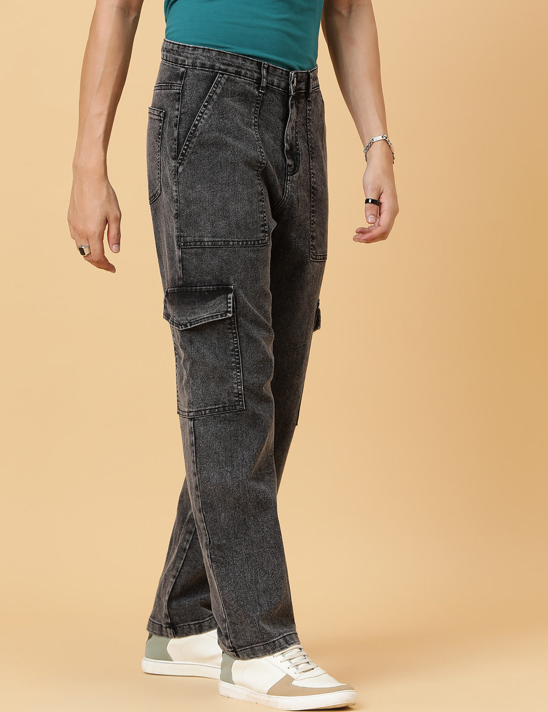 KOTTY Straight Fit Men Grey Jeans