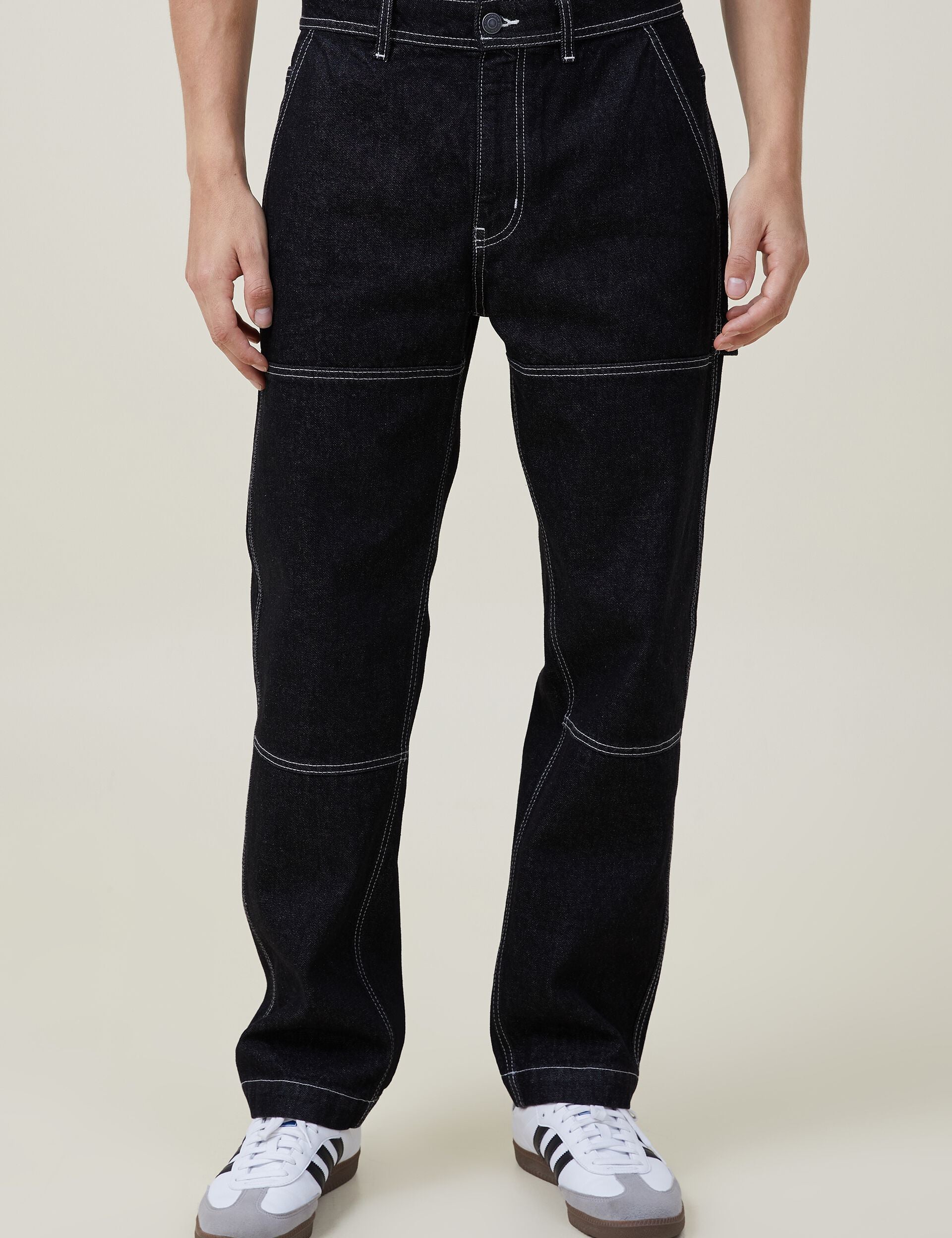 KOTTY Loose Fit Men Black Jeans