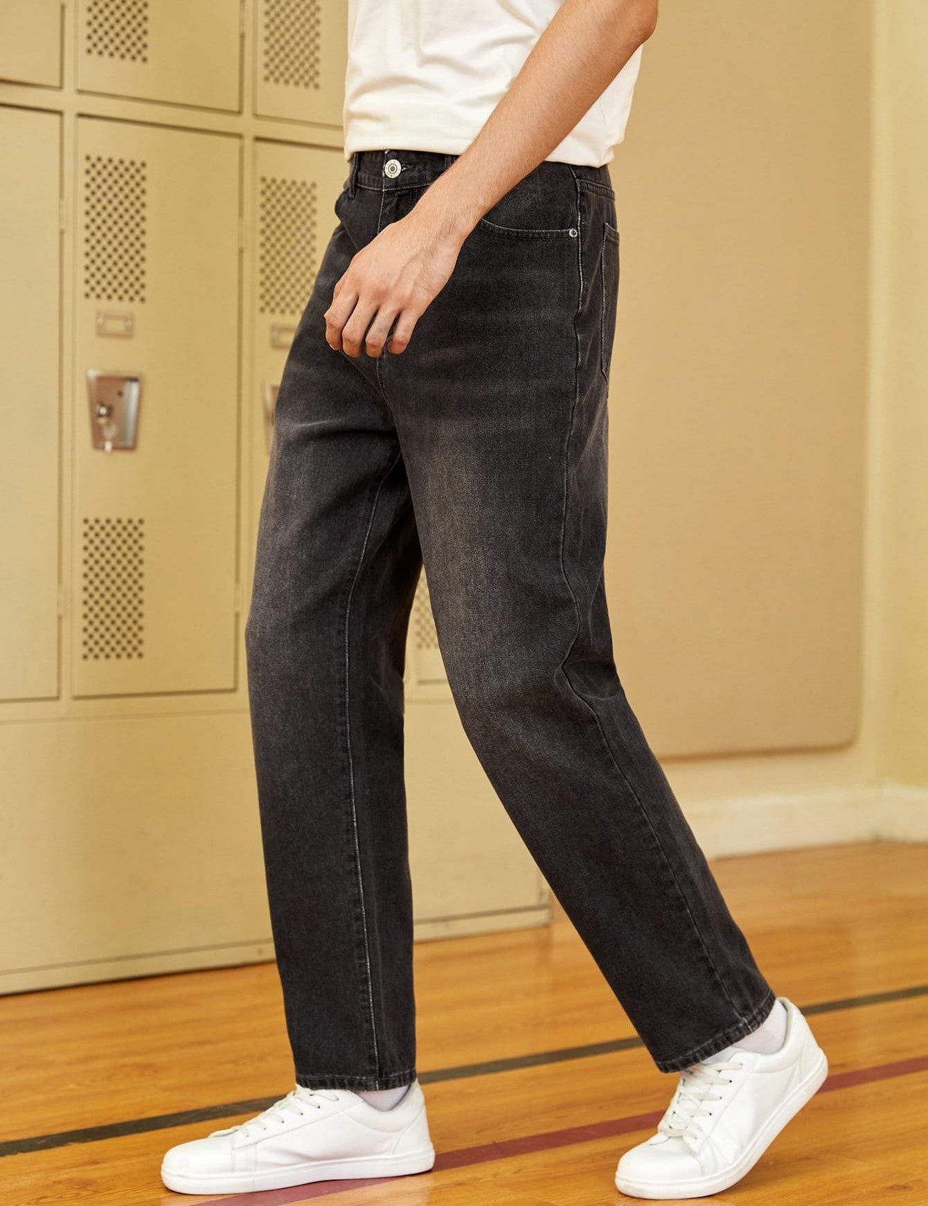 KOTTY Loose Fit Men Black Jeans