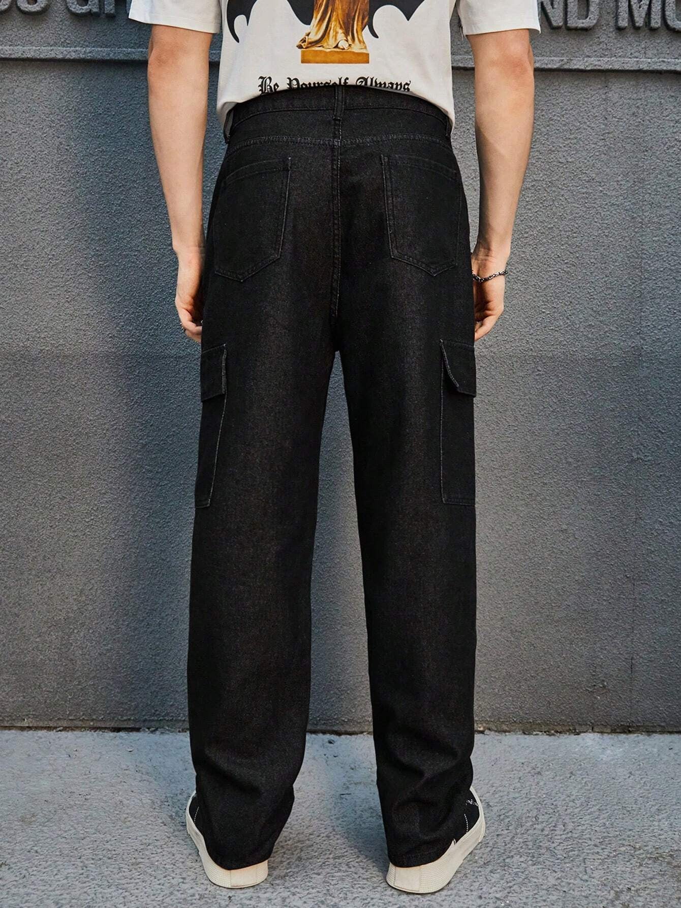 KOTTY Loose Fit Men Black Jeans
