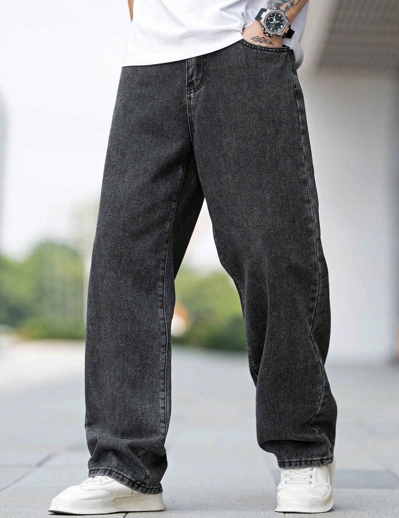 KOTTY Straight Fit Men Black Jeans