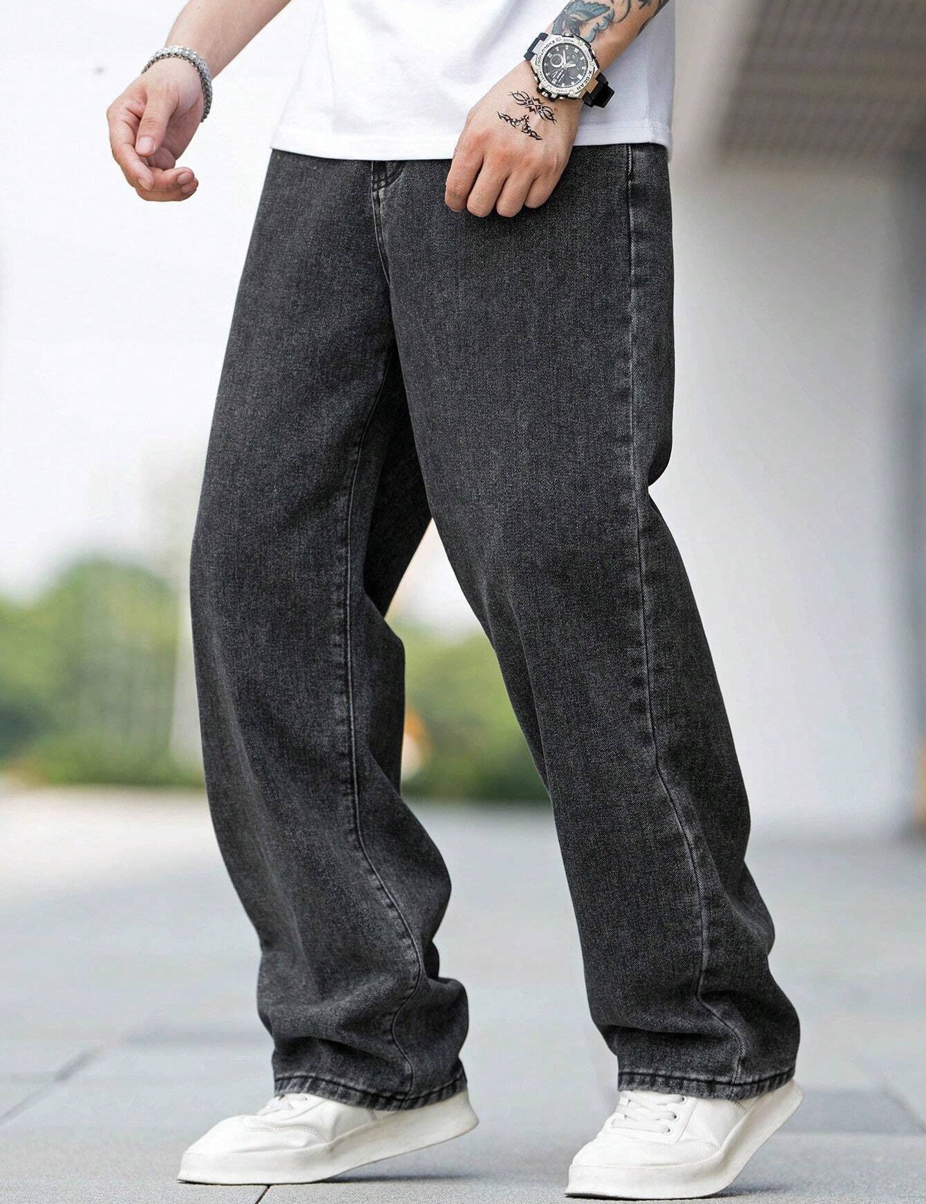 KOTTY Straight Fit Men Black Jeans