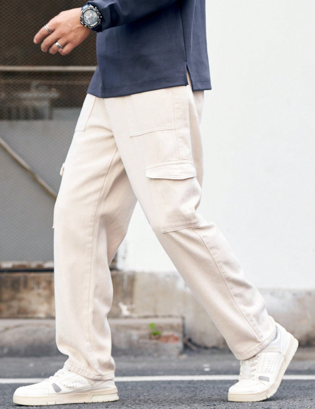 KOTTY Straight Fit Men White Jeans