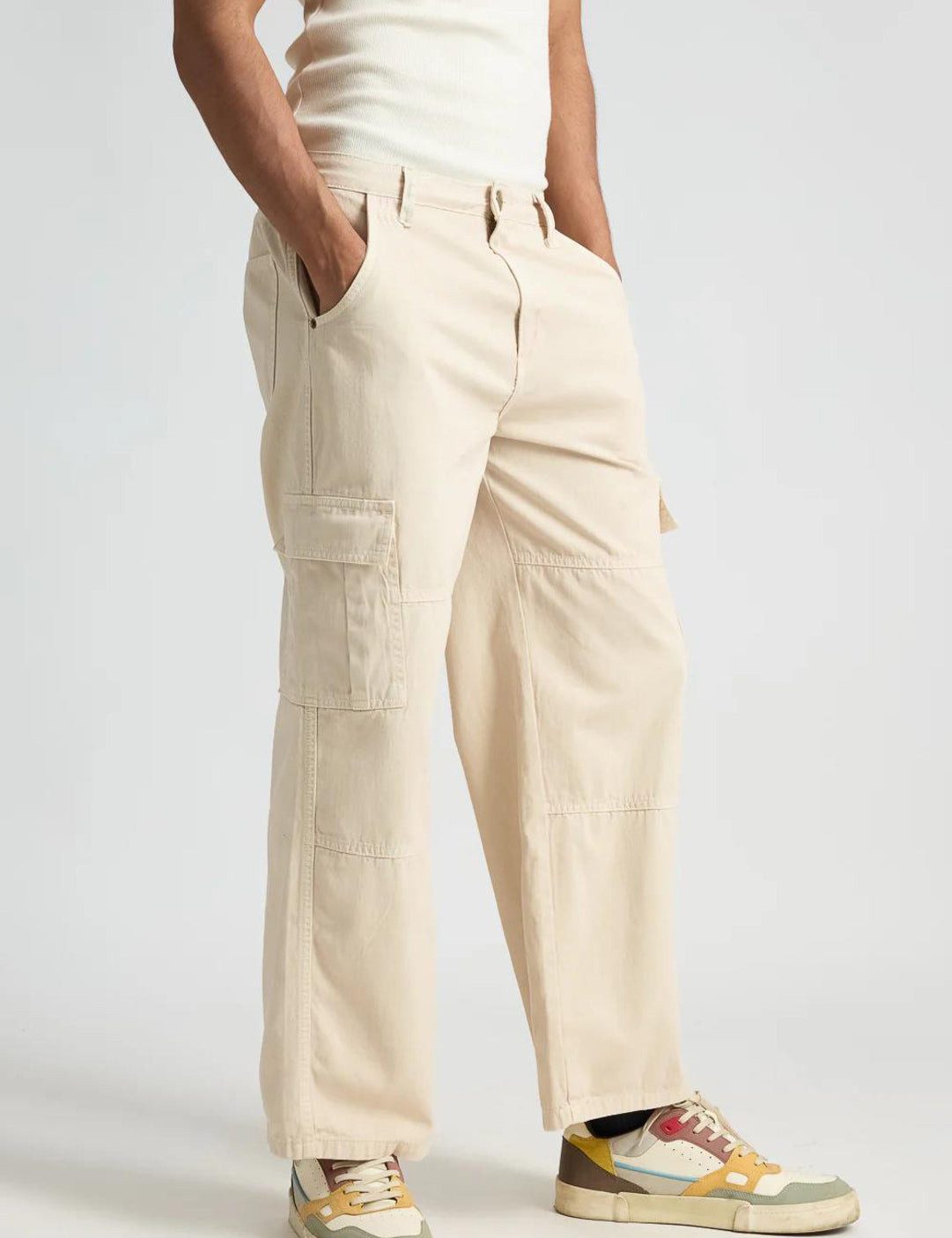 KOTTY Straight Fit Men White Jeans