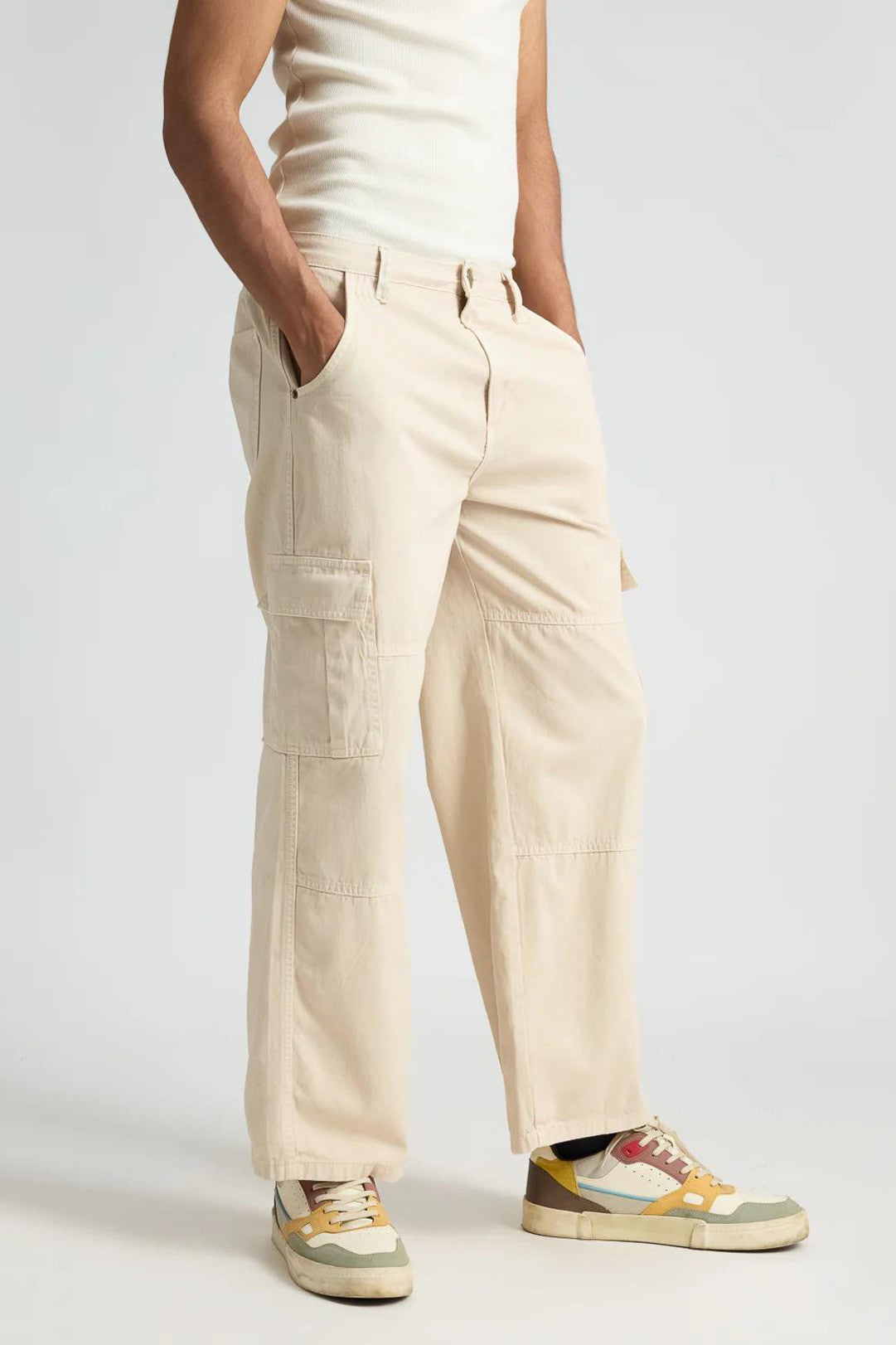 KOTTY Straight Fit Men White Jeans