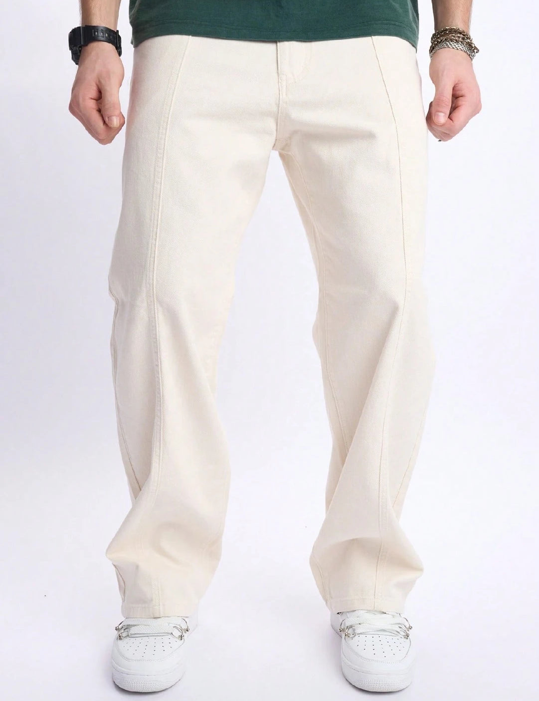 KOTTY Straight Fit Men White Jeans