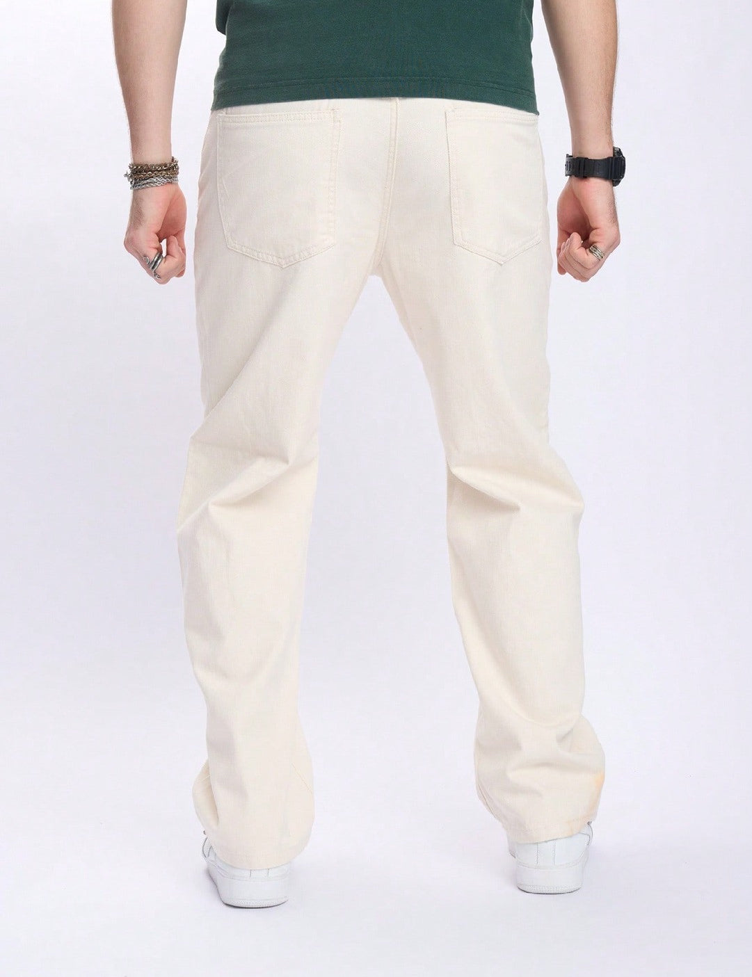 KOTTY Straight Fit Men White Jeans