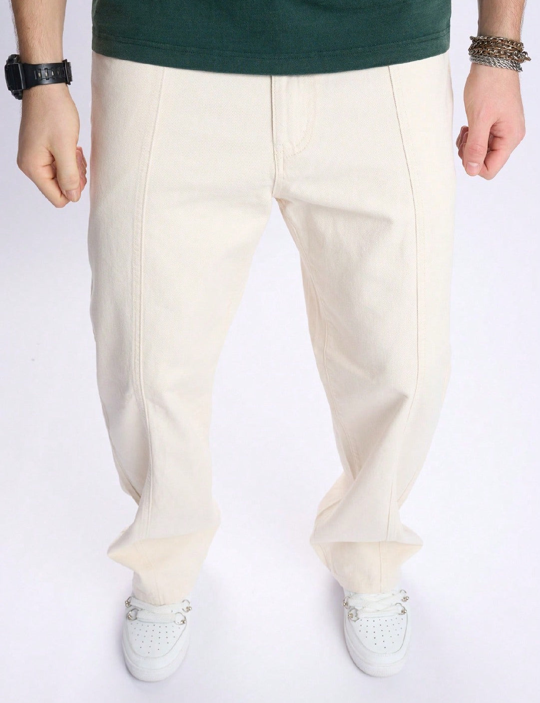 KOTTY Straight Fit Men White Jeans