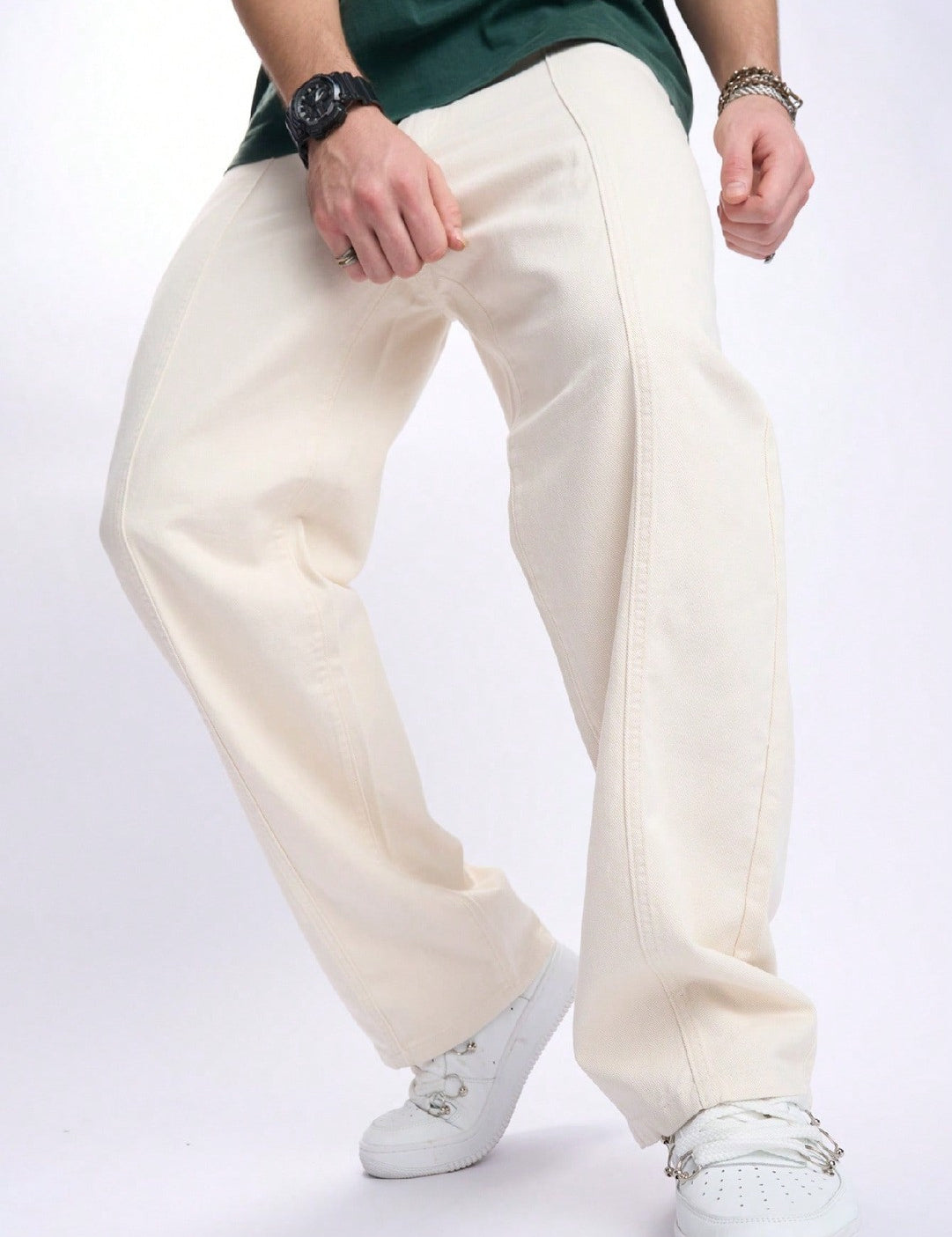 KOTTY Straight Fit Men White Jeans
