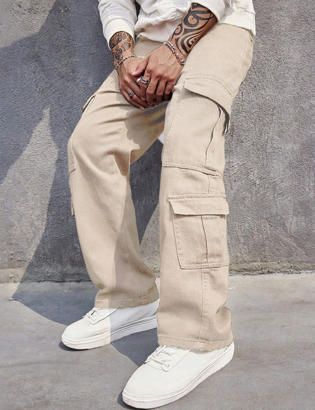 KOTTY Straight Fit Men White Jeans