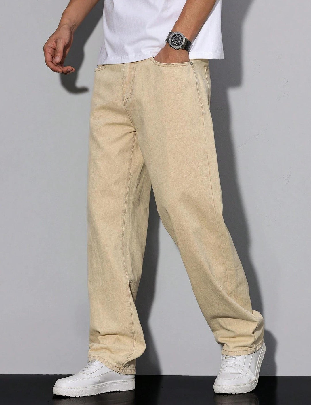 KOTTY Straight Fit Men White Jeans