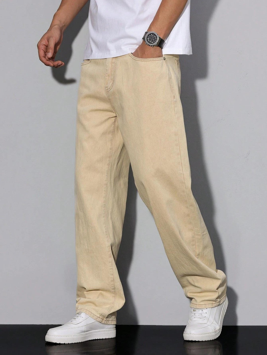 KOTTY Straight Fit Men White Jeans