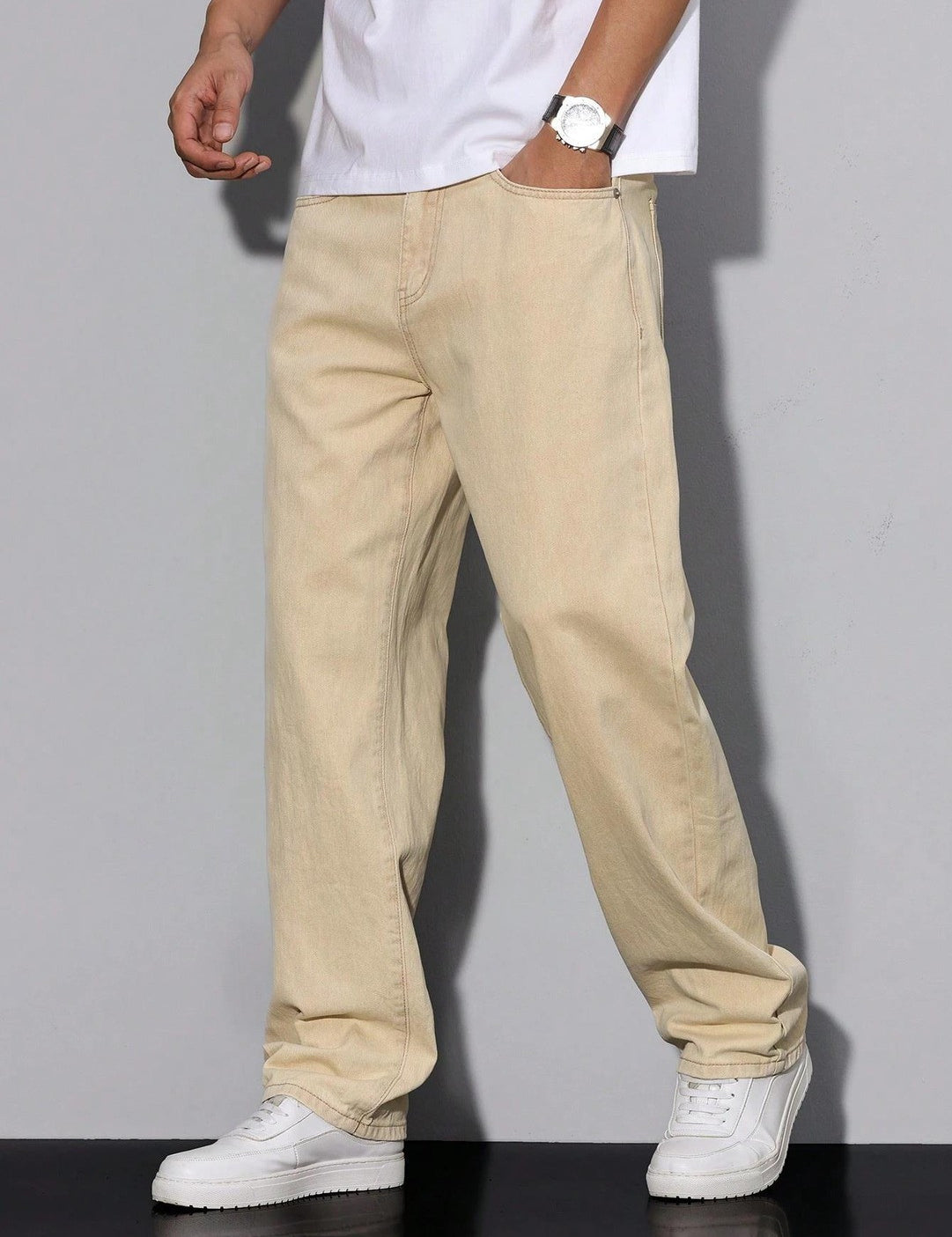KOTTY Straight Fit Men White Jeans