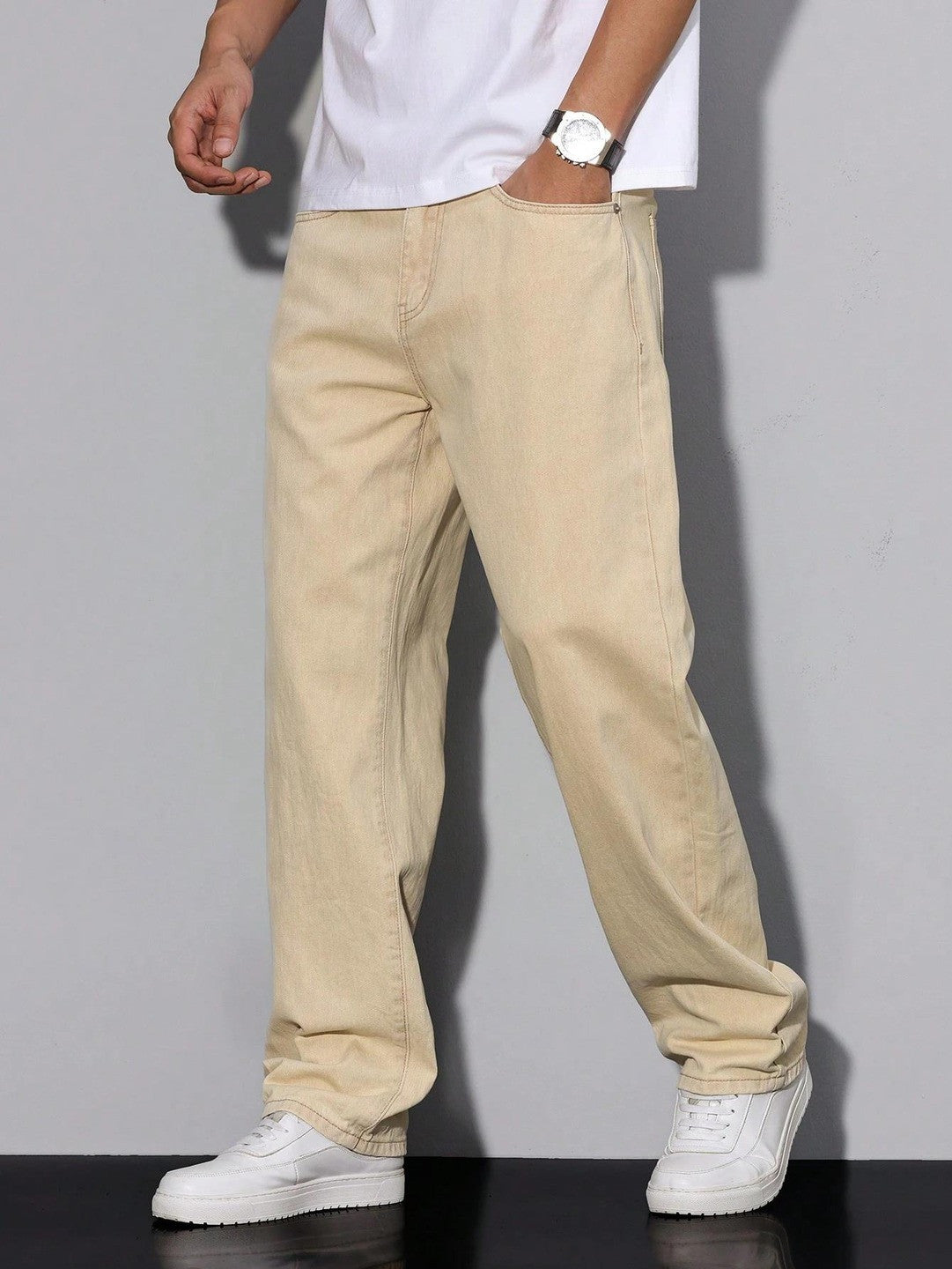 KOTTY Straight Fit Men White Jeans