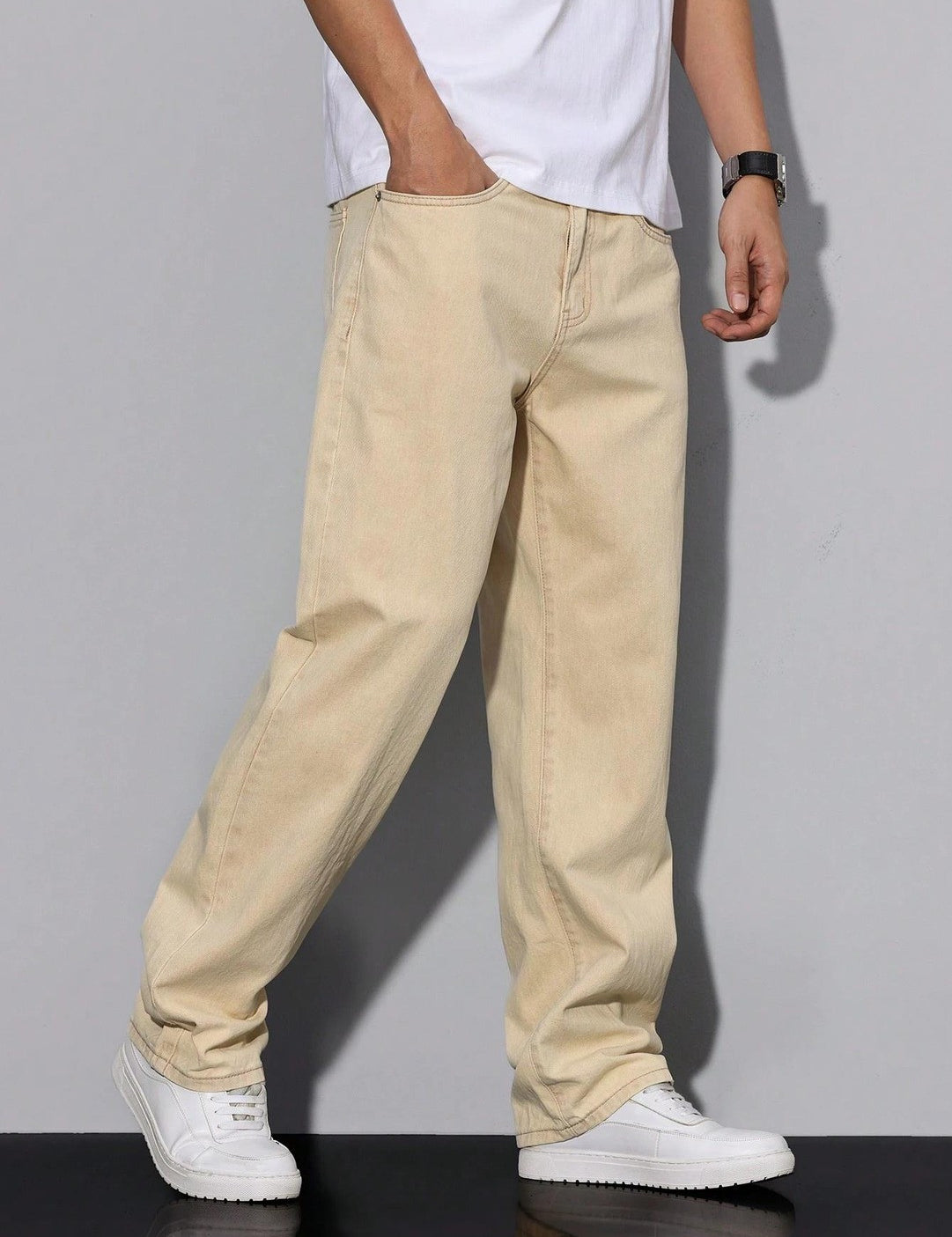 KOTTY Straight Fit Men White Jeans