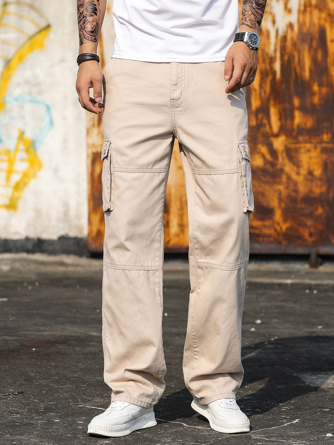 KOTTY Straight Fit Men White Jeans
