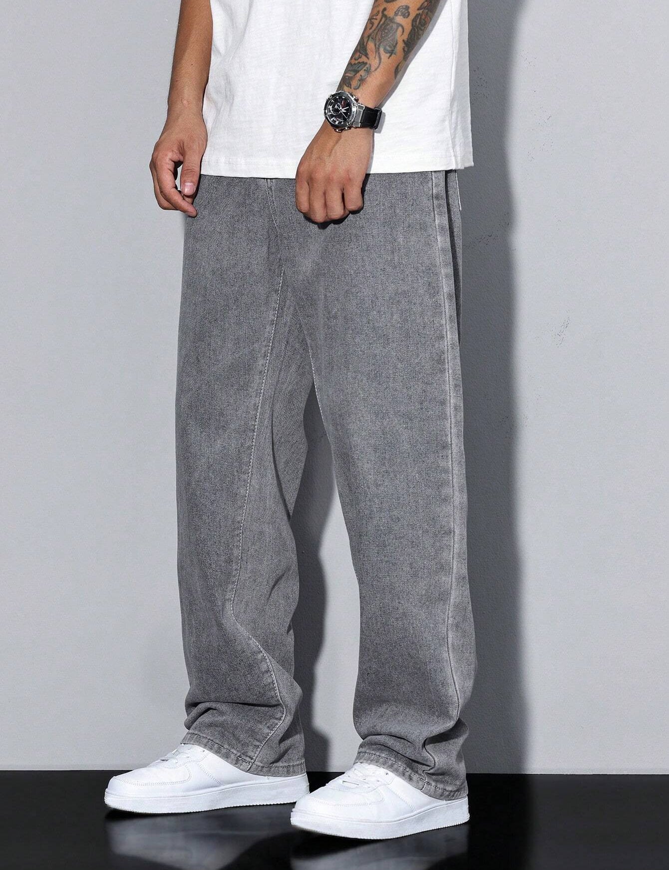 KOTTY Straight Fit Men Grey Jeans