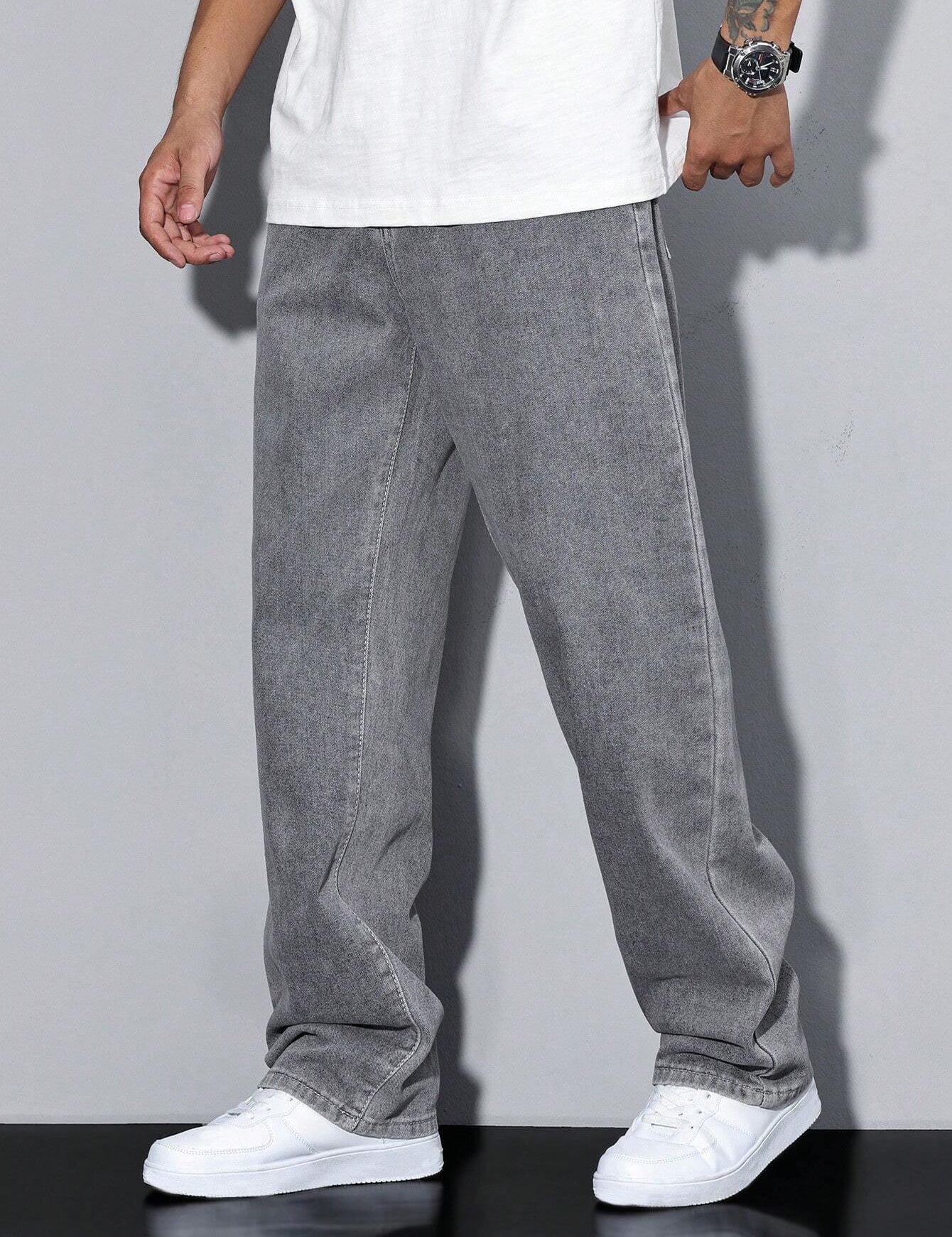 KOTTY Straight Fit Men Grey Jeans