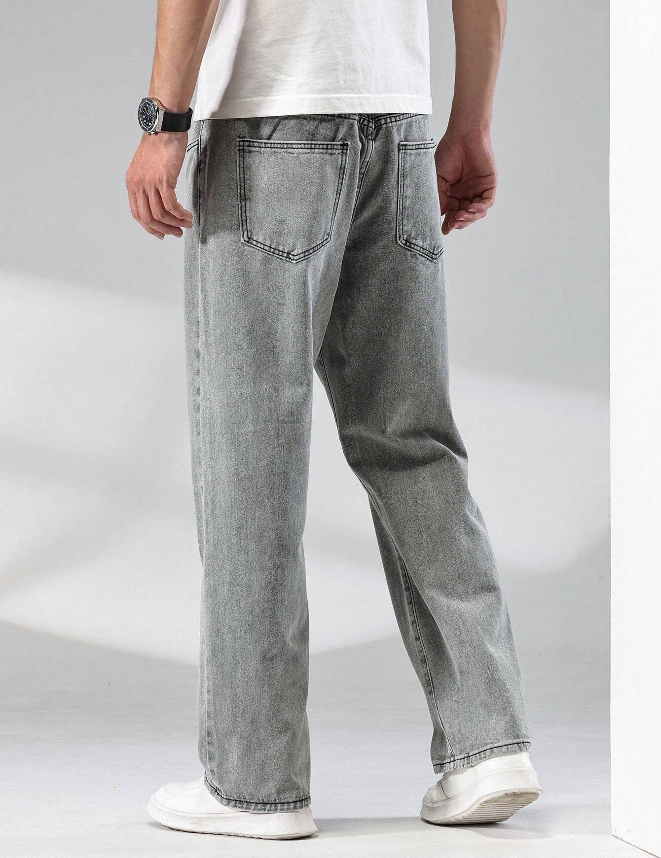 KOTTY Straight Fit Men Grey Jeans