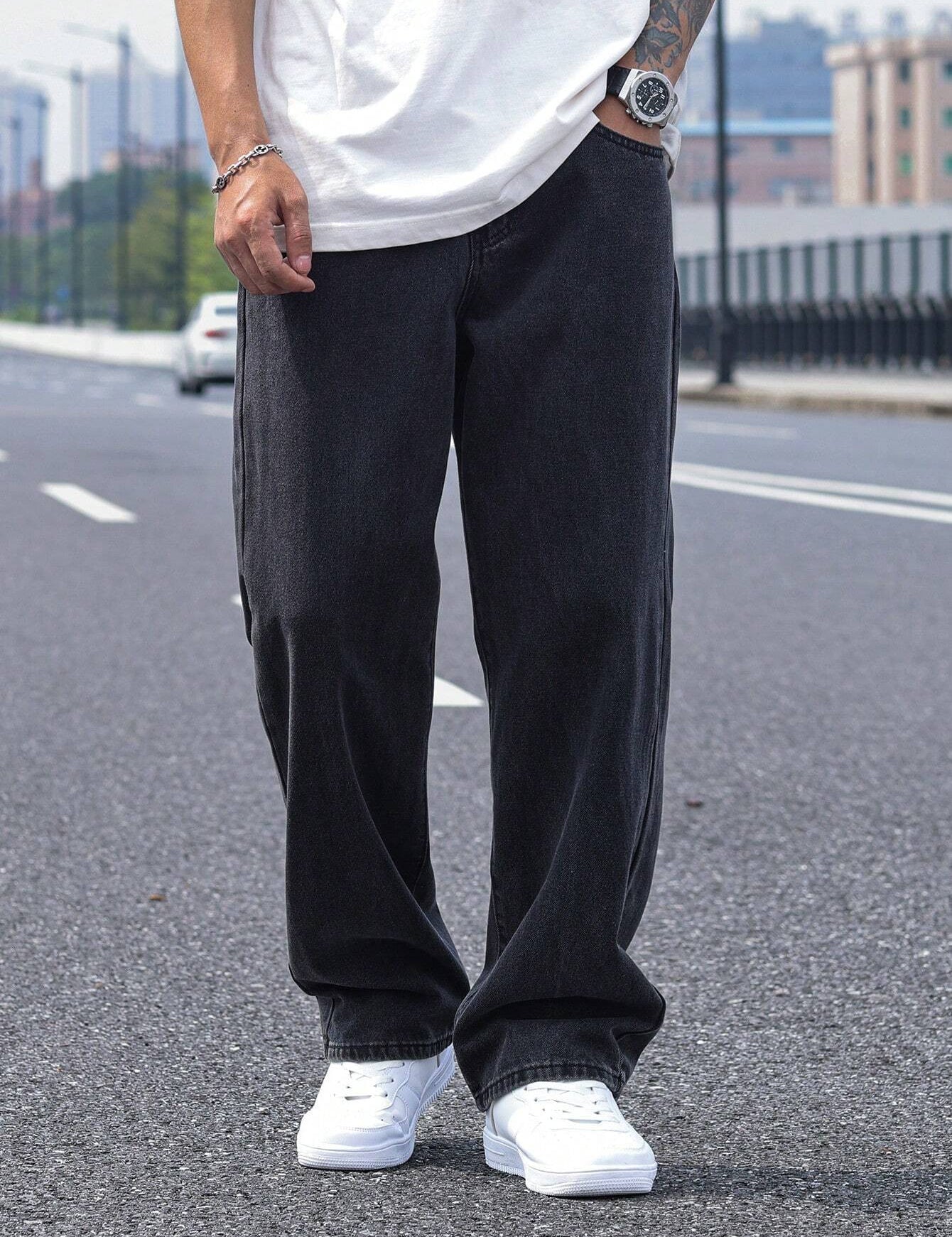 KOTTY Straight Fit Men Black Jeans