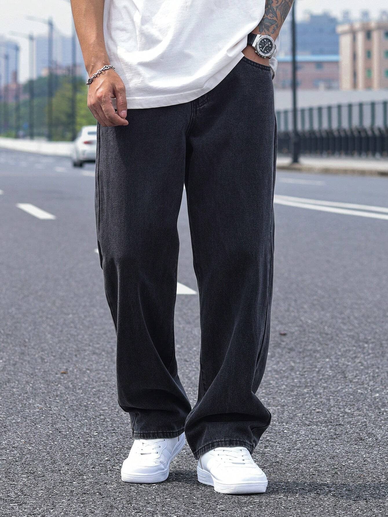 KOTTY Straight Fit Men Black Jeans